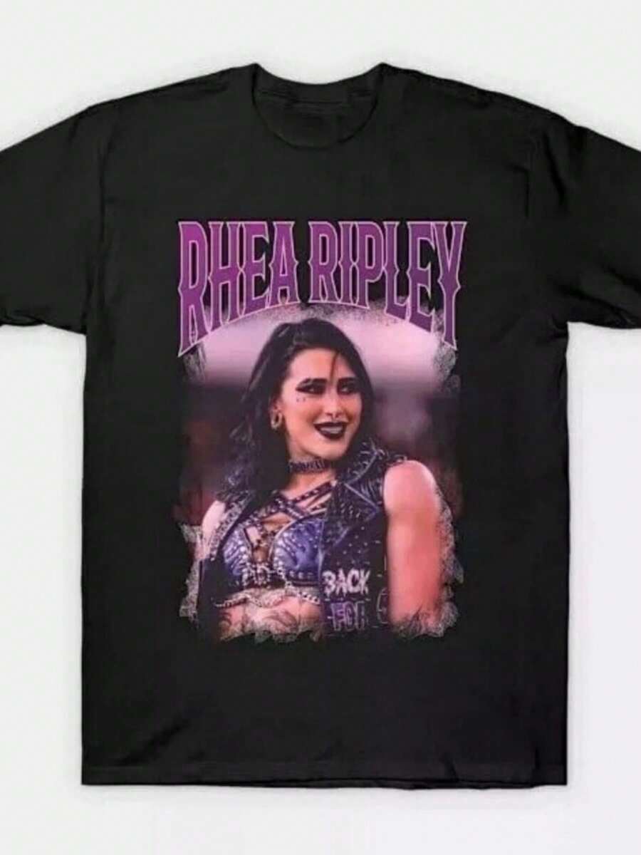 Rhea Ripley 2025-Shirt Or , Rhea Ripley Shirt S To 5X - màu đen - Xem 1