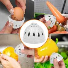 Kalekey 2 Pack Egg Washer For Fresh Eggs, Silicone Egg Cleaner Brush, Dual Scrubber For Fresh Eggs (Grey) - MàuA - Xem 7