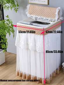 Automatische Waschmaschinen-Abdeckung, Spitzengewebe-Staubschutz, universelle verstärkte Staubabdeckung, 55 x 57 x 83 cm, Frauentag, Reiseaccessoires, Hochzeitsgeschenke, Y2K, Schlafzimmer, Kfz-Zubehör für Frauen, Küchendekor, Hochzeit, Y2K, Party, Muttertagsgeschenk, Schlafzimmerdekoration, Garten, Küchendekor, Sommer, Strand, Reiseaccessoires, Raumdekoration, Quetschspielzeug, Abschluss - Verschiedenfarbig - Übersicht 6