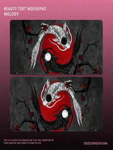 Large Non-Slip Rubber Desk Mat, Japanese Style Design, Smooth Surface, Washable And Durable, Suitable For PC, Laptop, Desktop Mouse Pad - Multicolor - View 2