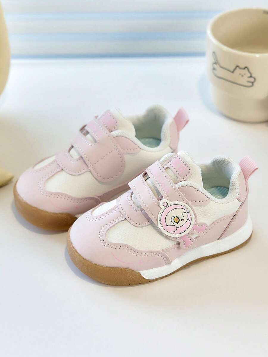 1 Pair Kids Sports Shoes, New Spring/Autumn Girls Shoes, Boys Shoes, Anti-Slip Soft Bottom Casual Shoes, Toddler Shoes, Shoes - Pink - View 1
