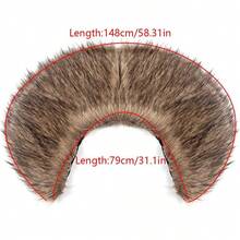 Viking Fur Shawl, Medieval Faux Fur Shawl, Shoulder Wrap, Collar Design, Warrior Style, Renaissance Style, LARP (Live Action Role-Playing), Suitable For Men's Costume Accessories - Multicolor - View 3