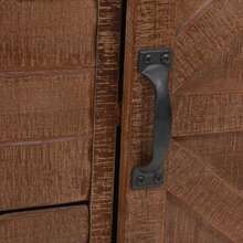 vidaXL Armoire de rangement Bois de sapin massif 64x33,5x75 cm Marron - Tabac - Voir 9