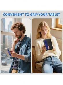 Leather Tablet Hand Strap, Elastic Shockproof E-Reader Stand Holder, Universal For Kindle/IPad/Kobo/Pocketbook - Multicolor - View 4