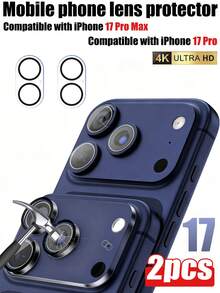 2pcs - Transparent Camera Lens Protector Film Compatible With IPhone 17 Pro Max 6.9 Inch, Compatible With IPhone Lens Protective Case, Full Coverage, 9H Hardness Anti-Scratch, High-Definition Clear Tempered Glass Camera Accessories, Suitable For Phone Case [No Impact On Night Photography], Valentine's Day Gift. - Clear - View 28