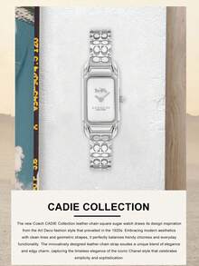 Coach Cadie Silver Stainless Steel Strap White Dial Women's Watch - 銀色 - 查看 3