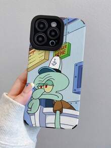 SPONGEBOB 1pc Fashionable & Minimalist Octopus Striped Protective Phone Case, Suitable Compatible With Samsung/Apple 17/16/15/14/13/12/11 Pro Max/12 Pro/14 Plus And Other Models - Multicolor - View 4