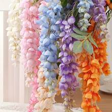 1 pièce Guirlande de fleurs de glycine artificielles Fleurs suspendues Fausse fleur Chaîne pour décoration de printemps et d'été Style bohème Décoration de maison, de fête, de mariage DIY Fleur décorative Cadeau idéal pour la Saint-Valentin et la Fête des Mères Parfait pour les vacances, l'intérieur, l'extérieur, l'anniversaire, la chambre, le jardin, la décoration de bureau - Multicolore - Voir 2