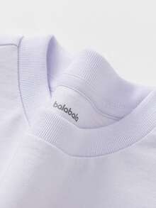 Balabala 2026 Girls' Basic Long Sleeve Cotton T-Shirt, Spring Undershirt - Pink Purple - View 3