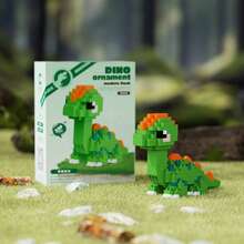 恐龙卡通积木摆件，儿童益智玩具，男孩女孩皆宜 - 彩色 - 查看 7