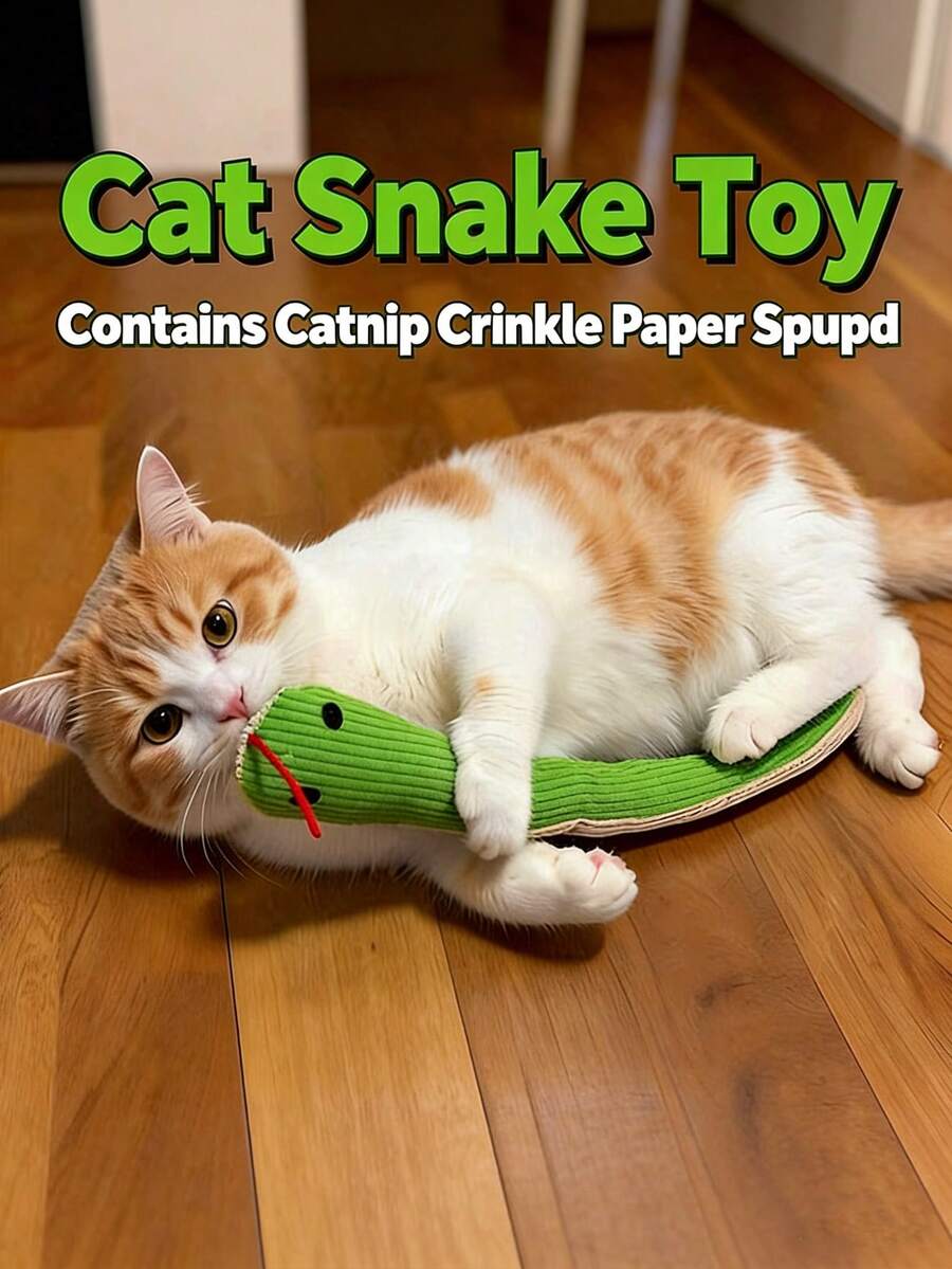 Interactive Cat Toys, Includes Plush Squeaky Pillow Toy, Pet Supplies, Cat Toys, Dog Toys, Plush Pets, Realistic Snake, Kitten Chew Stick, Pet Supplies - Multicolor - View 1
