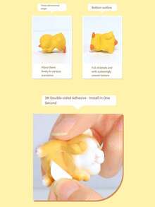 1个可爱树脂宠物摆件，适用于汽车、办公室、电脑等场所，创意礼物 - 查看 9