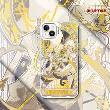 Anime RPG Character Ornate Tarot Card Phone Case For  14/15/16 - Shockproof Cover, Celestial Intricate Art Graphic Design - Plateado - Ver 7