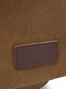 1个复古帆布单肩斜挎包，男士新款时尚便携户外邮差包，休闲旅行斜挎包，男女通用，底部可扩展拉链设计，可调节肩带 - 彩色 - 查看 7