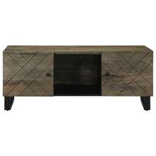 vidaXL Mesa baja negra 100x54x40 cm madera maciza de manguier - Negro - Ver 1