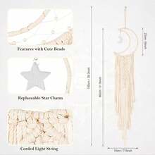 1件白色波西米亚风编织挂毯，手工叶子和流苏设计，适用于客厅、卧室、宿舍、儿童房、婚礼装饰、创意礼物、房间装饰、墙面艺术、家居装饰、卧室装饰、挂毯