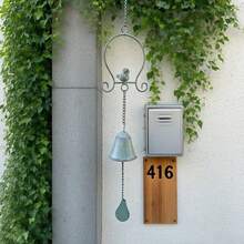 1个复古铁艺鸟风铃，适合客厅装饰 - 做舊綠色 - 查看 4