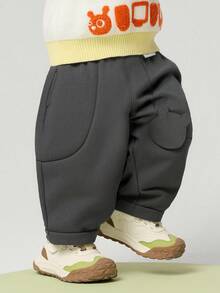 Balabala Kids' Knit Pants, Unisex Casual Spring Long Pants 2026 - Medium Gray - View 3