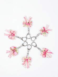 Bộ 6 móc khóa nơ hồng, móc khóa nơ acrylic màu hồng, thiết kế hoa văn, mặt dây chuyền sinh nhật lần thứ nhất, đồ dùng tiệc sinh nhật màu hồng, quà tặng tiệc mừng em bé, đồ trang trí tiệc sinh nhật chủ đề nơ hồng, đồ trang trí tiệc mừng em bé, đồ trang trí tiệc tiết lộ giới tính, trang trí phòng trẻ sơ sinh, đồ nhét vào túi quà tặng tiệc mừng em bé. - Cây cung - Xem 4
