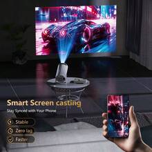2025 Upgrade: Mini Smart Projector With WiFi & Bluetooth - 4K/1080P HD Android 11.0 TV & Movie Theater | Auto Keystone Correction & Manual Focus For Laptop, PC, Smartphone, Streaming Stick | Built-In Bluetooth 5.2, USB & Video Ports Support All Devices | Portable Outdoor Projector For Home Theater, Backyard, Camping, Parties | The Ultimate Gift For Back-To-School, Halloween, Christmas & Holidays (Includes Remote Control) - 查看 4