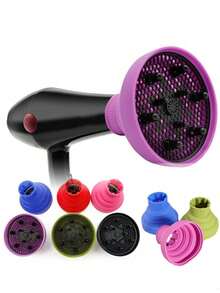 1set Foldable Silicone Hair Dryer Diffuser, Portable Universal Folding Heat Resistant Silicone Collapsible Diffuser, Styling Hair Dryer Nozzle, Professional Salon Hair Styling Diffuser
