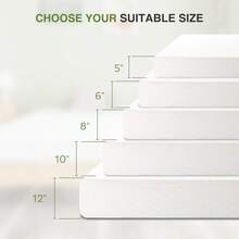 Twin Mattress In A Box, 5 Inch Mattresses Made In USA For Kids Bed Single Size Daybed Individual Bunk, Memory Foam Medium Firm - White - View 4