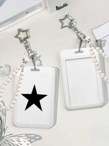 Ví đựng thẻ màu trắng có mặt dây chuyền hình ngôi sao và dây ngọc trai, có thể dùng làm phụ kiện trang trí túi xách, móc khóa, đựng thẻ ID, thẻ thành viên, ảnh, thẻ địa chỉ, thẻ ra vào, có chức năng bảo vệ, thích hợp sử dụng hàng ngày, trang trí hoặc làm quà tặng cho bạn bè, gia đình, người yêu, thích hợp cho Ngày Valentine, sinh nhật, Ngày của Mẹ, tựu trường. - trắng - Xem 8