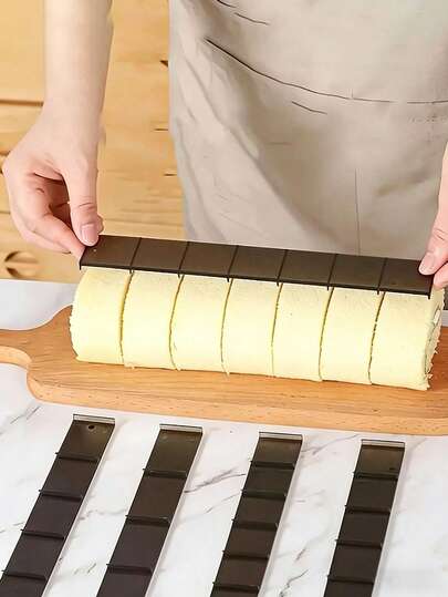 4pcs Cake Roll Scale, Cake Divider, Uniform Thickness Slicer, Cake Cutting Tool, Kitchen Baking Accessories