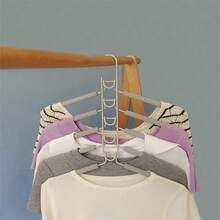 1 Five-Layer Durable Space-Saving Hanger - 5-In-1 Multi-Layer Metal Design With Anti-Slip Foam Padding For Easy Storage, Space-Saving Travel And Daily Necessities - Multicolor - View 7