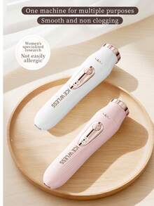 OBOVAY 三合一电动脱毛套装，USB充电式面部毛发修剪器，鼻毛修剪器，腋下、腿毛、鼻毛去除器，女士剃毛神器，理想礼物 - 彩色 - 查看 4