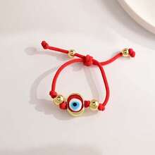 1pc Handmade Glass Evil Eye Bracelet, Adjustable Multicolor Woven Accessory - Charm Bracelet - View 18