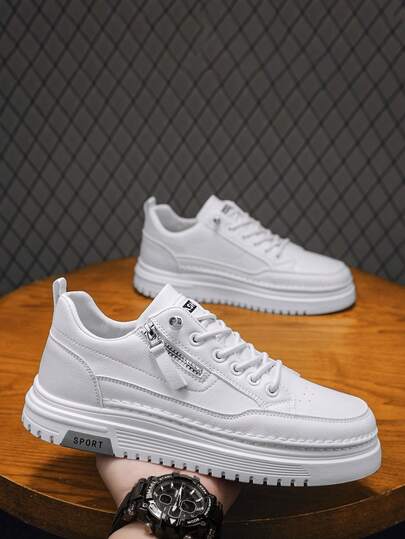 2026 Nuevos zapatos deportivos casuales de moda para hombres, adecuados para diversas ocasiones, populares entre los jóvenes, diseño con cremallera para simplicidad y comodidad