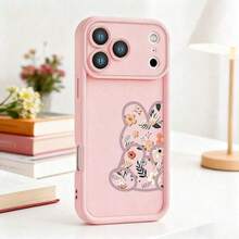 1pc Fashion Floral Rabbit Pattern Phone Case Compatible With IPhone 17 Pro Max, 16e, 15, 14, 13 Mini, 12 Mini, 11 Plus, Pro; Galaxy S26 S25 Ultra, S24, S23, S22 S21 Plus, Ultra, EDGE, FE; A13, A14, A15, A16, A17, A33, A34, A35, A36, A52, A53, A54 Series; Note20 Ultra. Durable Shock-Absorbing Soft-Edge Back Cover Case. Ideal As A Valentine's Day, New Year, Easter, Or St. Patrick's Day Gift. - 棕色 - 查看 4