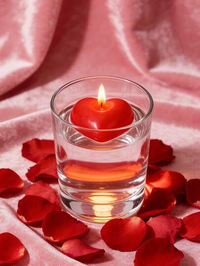 心形漂浮蜡烛、漂浮茶蜡、婚礼、家居浴缸装饰、浪漫烛光、节日蜡烛、许愿蜡烛、婚礼用品、泳池派对、浪漫烛光晚餐、情人节