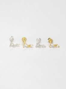 1 chiếc khuyên môi hình ngôi sao nhỏ màu vàng, ren trong | Khuyên tai bạc 925 không gây dị ứng | Khuyên tai sụn tai | Khuyên môi sau | Dành cho nam và nữ đeo hàng ngày (Bán lẻ từng chiếc) - Nhiều màu - Xem 9