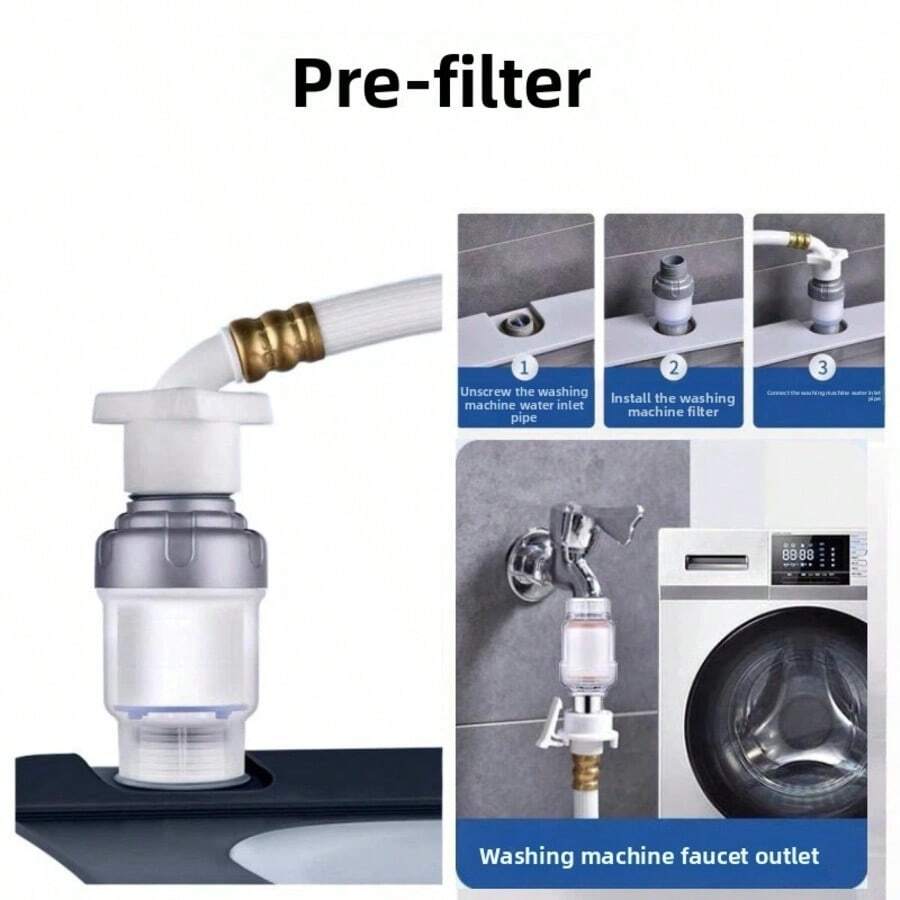 Triple Precision Filtration Protects Clothes & Washing Machine! The Pre-Filter Captures Sediment And Rust. Easy Direct Connection To Washer Inlet Delivers Purified Laundry Water, Guarding Your Garments And Appliance.