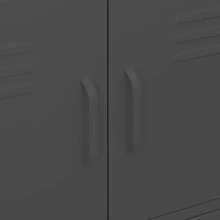 vidaXL Mobile da soggiorno Antracite 80x35x101,5 cm Acciaio - Grigio - Visualizzare 7