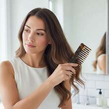 Wide Teeth Hair Comb Acetate Hair Combs Anti-Static Massage Hair Brush Hairdressing Salon Styling Traveling Accessories Hair Styling Tool - Multicolor - View 7