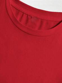 YOKASA Camiseta de manga corta con estampado informal de verano para mujer - Rojo - Ver 4