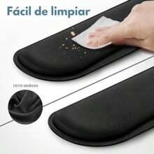 Timotech Juego de Reposamuñecas para Teclado de Espuma Viscoelástica de Gel y Tela Suave, Soporte Ergonómico para Teclado y Mouse para Aliviar el Dolor, Alfombrilla para Mouse Pad(default) - Multicolor - Ver 5