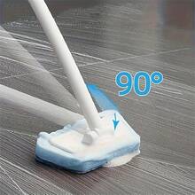 Un versátil kit de cepillos de limpieza para el baño con cinco cabezales de cepillo extraíbles, un mango extendido y herramientas esenciales para la limpieza del hogar, diseñado para fregar azulejos, pisos y bañeras - Blanco - Ver 9