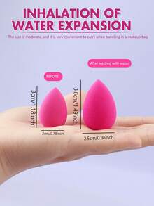 Snowflakes Mini Beauty Makeup Sponge Blender For Detailed Application Around The Eyes And Other Areas, 12 Pcs, Latex Free, Small Makeup Sponges Under Eyes - Multicolor - View 2