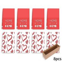 2/4 Pcs Heart Pattern Dish Towels, Ideal For Valentine's Day Gifts, Decorations, Super Absorbent Microfiber Modern Cloths For Cooking, Baking, Washing Dishes, Cleaning, Hand Towels, Tea Towels, Soft And Highly Absorbent, Kitchen Decor, Gifts For Neighbors, Mothers, Birthdays, Housewarming For Friends, Kitchen Essentials, Daily Necessities - Multicolor - View 14