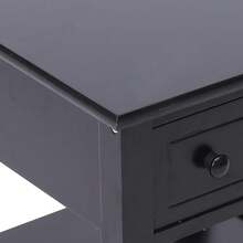 vidaXL Table d'appoint Noir 40x40x40 cm Bois de Paulownia - Noir - Voir 5