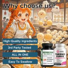 BHB&KETO Curve+Berberine Supplement | Contains Plant-Based Ingredients - Bitter Gourd, Cinnamon, Caffeine, Green Tea | Suitable For Men And Women, Office Workers | Ideal For Thanksgiving, Christmas Gifts | Packaging May Vary - THERMO CURVE - View 3