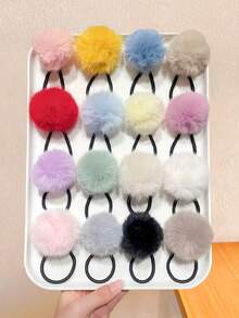 16 pièces/set Chouchous moelleux et mignons, options de couleurs multiples, essentiels pour la rentrée scolaire - convient aux filles et aux femmes, idéal pour les déplacements, les rendez-vous, les fêtes, l'école, crée facilement un look chaleureux et adorable, également excellent cadeau pour le Nouvel An 2020 et la Saint-Valentin. Accessoires pour femmes.