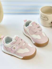 1 Pair Kids Sports Shoes, New Spring/Autumn Girls Shoes, Boys Shoes, Anti-Slip Soft Bottom Casual Shoes, Toddler Shoes, Shoes - Pink - View 4