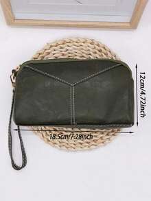 新款极简主义女士长款手拿包，多功能收纳包，配有手机袋、零钱包、卡槽和文件袋。这款时尚百搭的手拿包/腕包采用优质材料制成，握感舒适，并配有可拆卸腕带。 - 彩色 - 查看 3