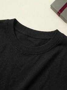 Hell Star Reach Inner Peace Graphic Tee Unisex Couple Matching Boyfriend Style Reach Your Inner Peace Text Double Sided Print Flame Head Profile Y2K Grunge Summer Outfits Cotton Graphic Tees Men Oversized T Shirt Summer Clothes Men Winter Clothes - màu đen - Xem 6