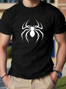 Men's Black-Shirt With White G - Casual Short Sleeve Tee Shirt Graphic Tees Men Crop Tops Tee Art Outfits Men-Shirt - 黑色 1pcs MEN4 - 查看 1